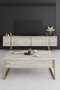 Hanah Home Mesa de centro Luxe Travertino y Dorado